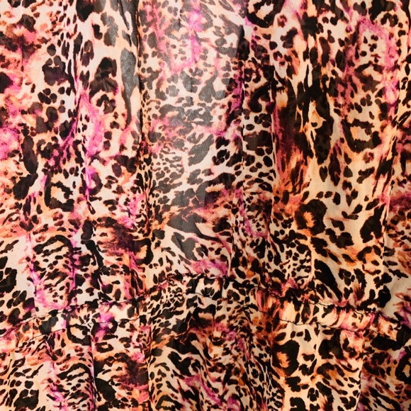 Torrid Leopard Kaftan Womens 3-4X NEW Purple Black Resort Cruise Vacation Flowy - Picture 9 of 10